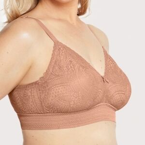 Sz 44C Cappuccino Glamorise Bramour Gramercy Luxe Lace Bralette